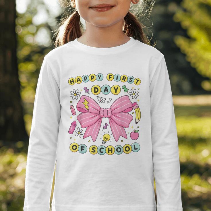 Friendship Bracelet Coquette Bow Back To School Girl Kids Graphic Toddler Long Sleeve Tee Friendship Bracelet Coquette Bow Back To School Girl Kids Graphic Toddler Long Sleeve Tee