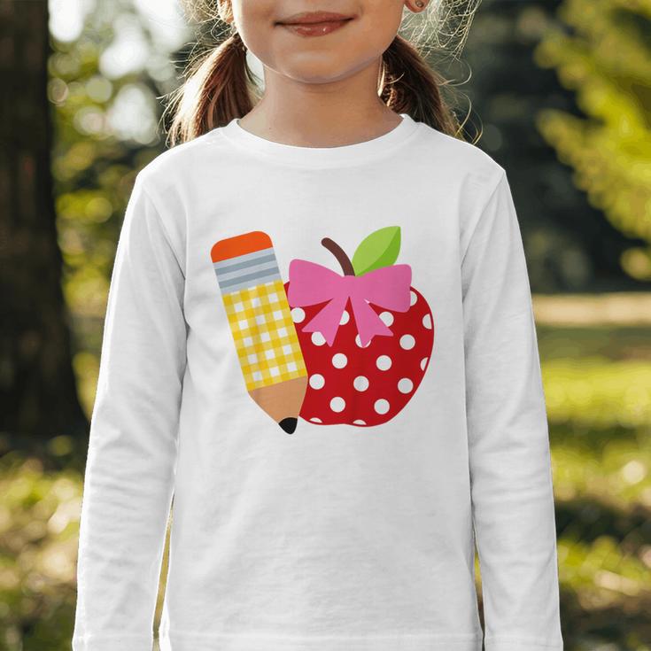 Girls Back To School Apple Toddler First Day Of Preschool Graphic Toddler Long Sleeve Tee Girls Back To School Apple Toddler First Day Of Preschool Graphic Toddler Long Sleeve Tee