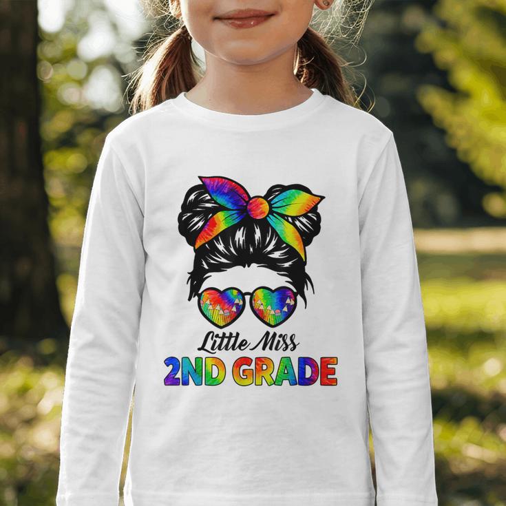 Girls Second Grade Back To School Cute Little Miss 2nd Grade Graphic Toddler Long Sleeve Tee