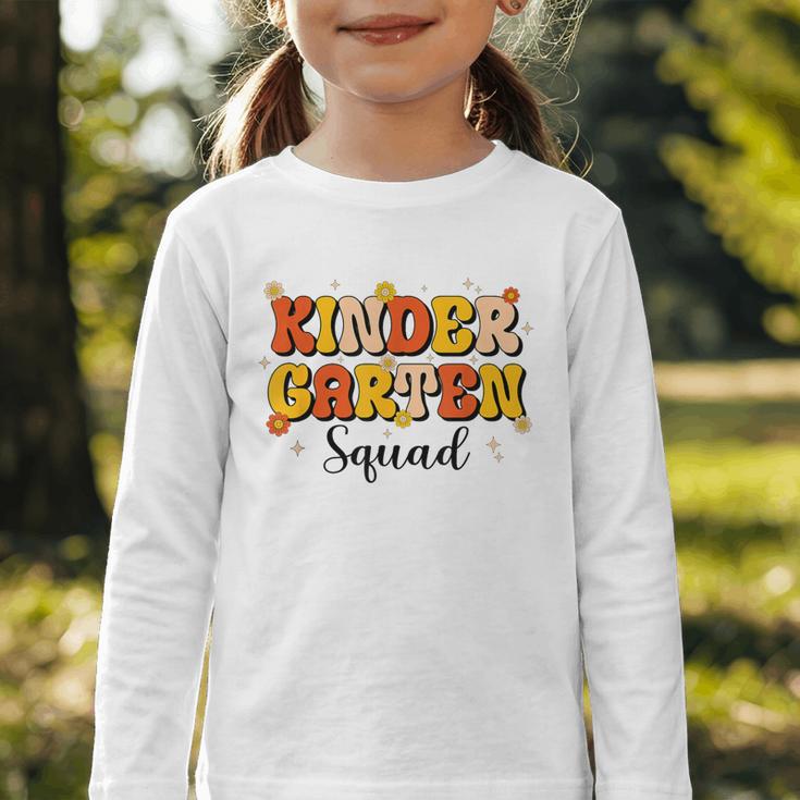 Kinder Garten Squad Team Back To School Kinder Garten Kids Graphic Toddler Long Sleeve Tee