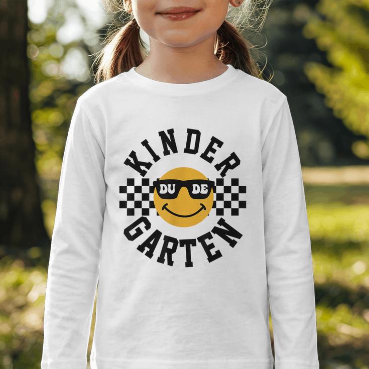 Kindergarten Dude Back To School Kinder Students Kids Graphic Toddler Long Sleeve Tee Kindergarten Dude Back To School Kinder Students Kids Graphic Toddler Long Sleeve Tee