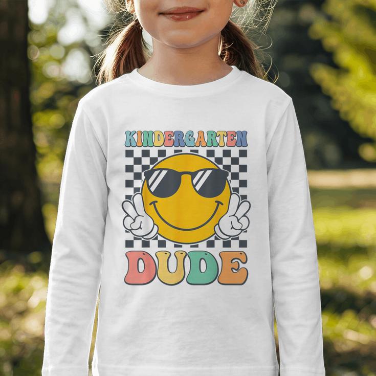 Kindergarten Dude First Day Of Kindergarten Back To School Graphic Toddler Long Sleeve Tee