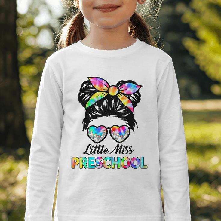 Little Miss Preschool First Day Back To School Girls Kids Graphic Toddler Long Sleeve Tee Little Miss Preschool First Day Back To School Girls Kids Graphic Toddler Long Sleeve Tee