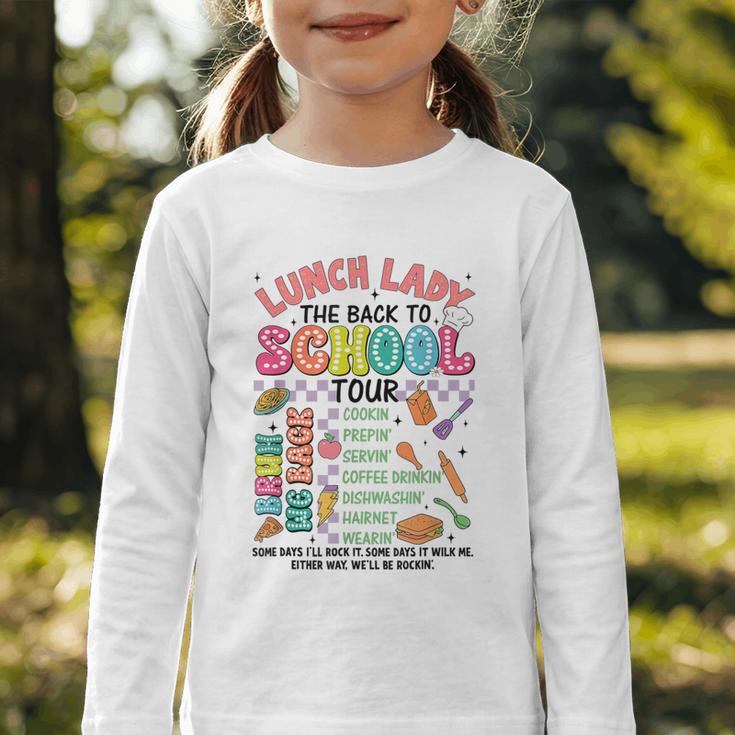 Lunch Cafeteria Crew Lady Back To School Tour Graphic Toddler Long Sleeve Tee