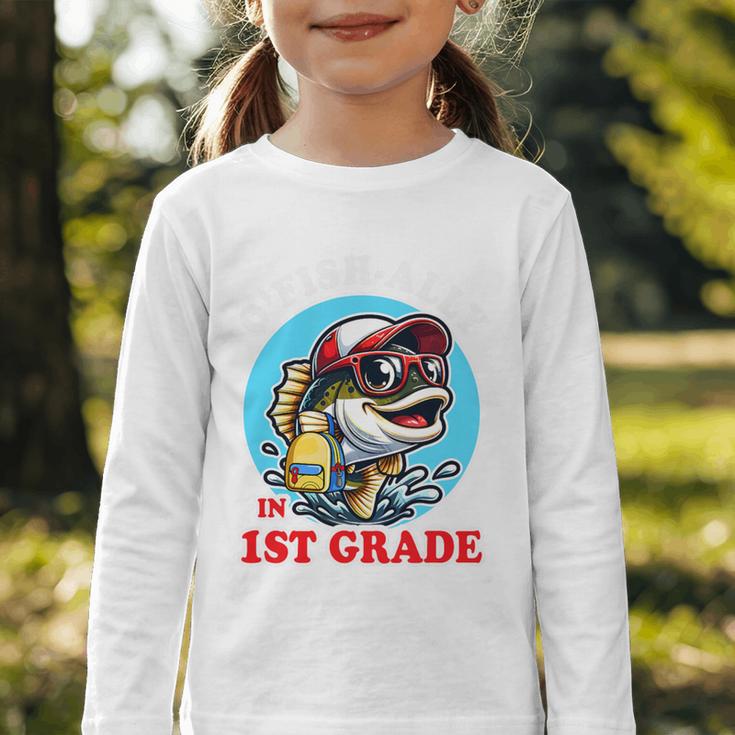 O’Fish-Ally a 1st Grade Mom Back To School Premium Tri-Blend Graphic Toddler Long Sleeve Tee
