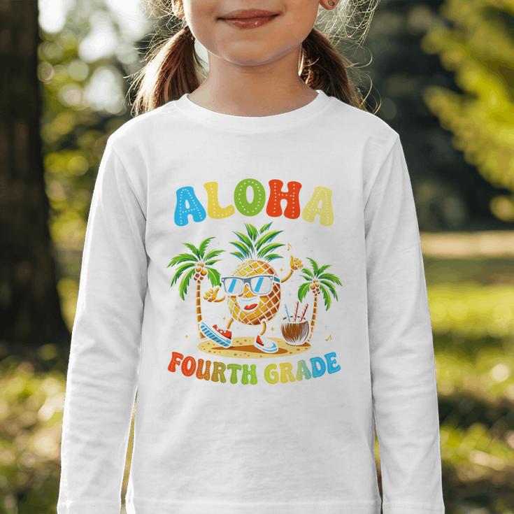 Pinapple Beach Back To School Day Aloha Fourth Grade Performance Graphic Toddler Long Sleeve Tee Pinapple Beach Back To School Day Aloha Fourth Grade Performance Graphic Toddler Long Sleeve Tee