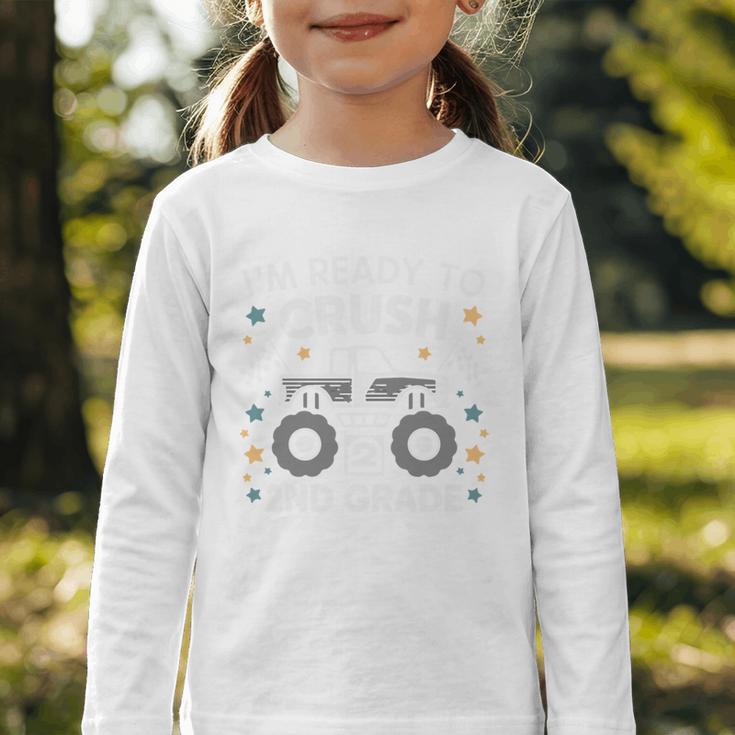 Im Ready To Crush 2nd Grade Boy Monster Truck Back To School Graphic Toddler Long Sleeve Tee