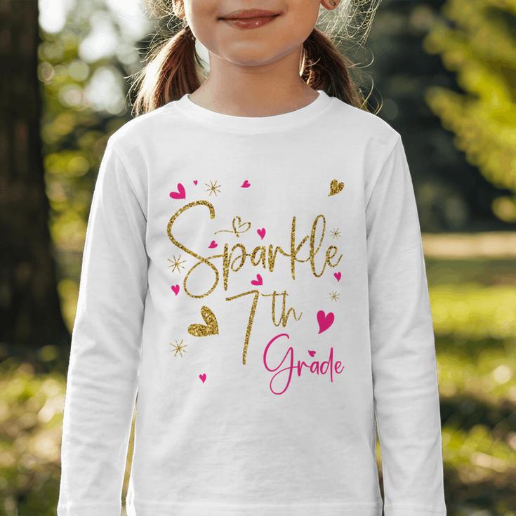 Ready To Sparkle 7th Grade Back To School For Girls Performance Graphic Toddler Long Sleeve Tee