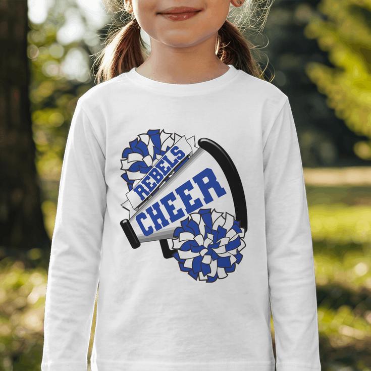 Rebels Cheer Back To School Cheerleading Spirit B Premium Tri-Blend Graphic Toddler Long Sleeve Tee