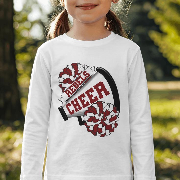Rebels Cheer Back To School Cheerleading Spirit M Performance Graphic Toddler Long Sleeve Tee Rebels Cheer Back To School Cheerleading Spirit M Performance Graphic Toddler Long Sleeve Tee