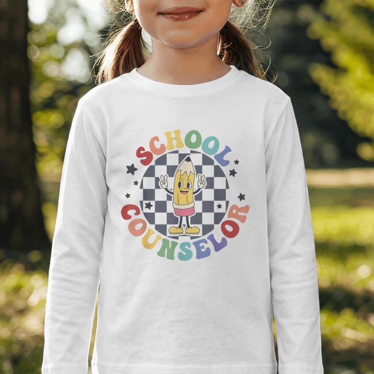 Retro Pencil School Counselor Back To School For Counselor Graphic Toddler Long Sleeve Tee Retro Pencil School Counselor Back To School For Counselor Graphic Toddler Long Sleeve Tee