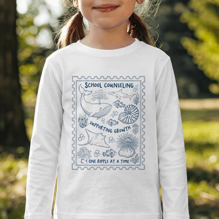 School Counselor Ocean Guidance Counselor Back To School Graphic Toddler Long Sleeve Tee