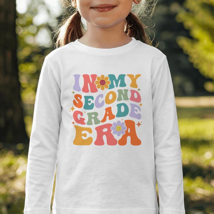 In My Second Grade Era Back To School Retro Groovy 2nd Grade Graphic Toddler Long Sleeve Tee