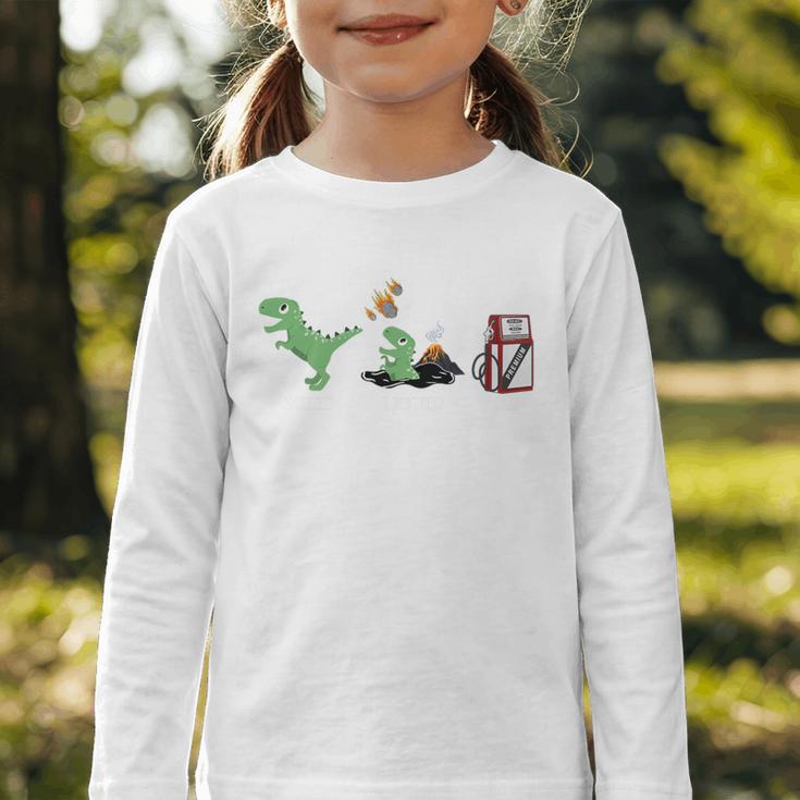 Solid Liquid Gas Dinosaur Back To School Premium Tri-Blend Graphic Toddler Long Sleeve Tee Solid Liquid Gas Dinosaur Back To School Premium Tri-Blend Graphic Toddler Long Sleeve Tee