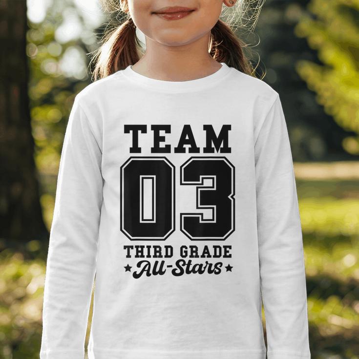 Team 3rd Grade All-Stars Back To School Sports Jersey Graphic Toddler Long Sleeve Tee Team 3rd Grade All-Stars Back To School Sports Jersey Graphic Toddler Long Sleeve Tee