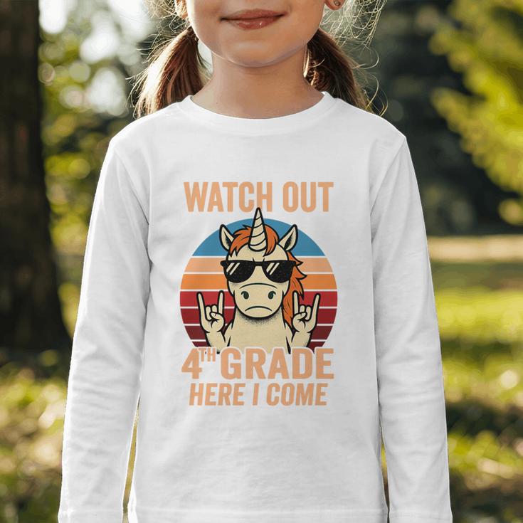 Watch Out Fourth Grade 2026 Back To School 4th Grade Boys Premium Tri-Blend Graphic Toddler Long Sleeve Tee Watch Out Fourth Grade 2026 Back To School 4th Grade Boys Premium Tri-Blend Graphic Toddler Long Sleeve Tee