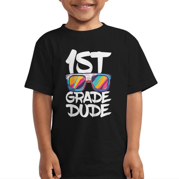 1st Grade Dude Shirt Back To School First Grade Boy Girl Graphic Kid T-Shirt