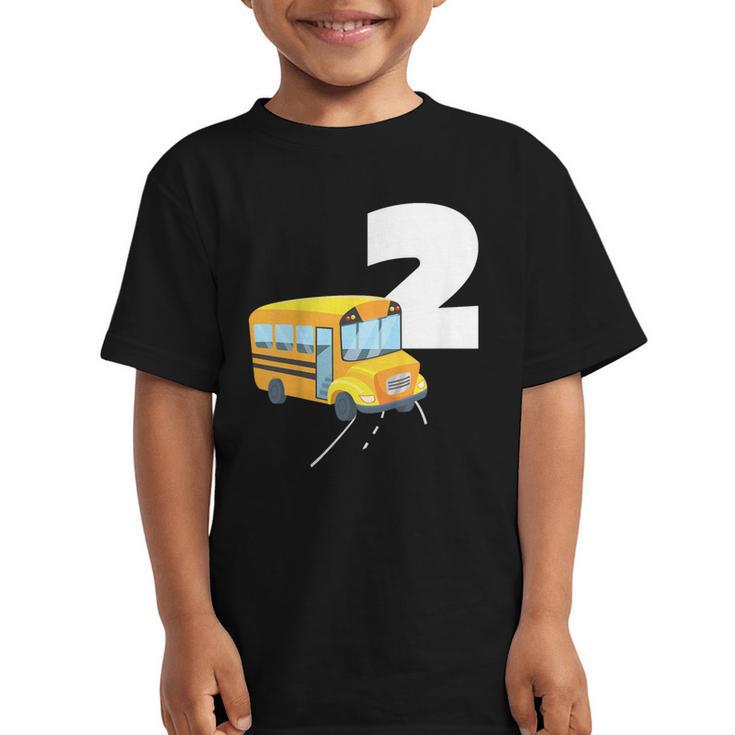 2nd Birthday School Bus Kids Back To School Themes Party Graphic Kid T-Shirt