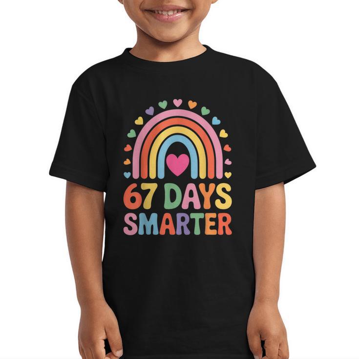 67 Days Smarter Rainbow For Back To School Kids Graphic Kid T-Shirt