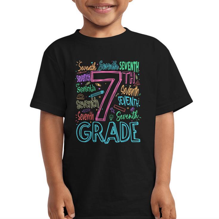 7th Grade Typography Team Seventh Grade Back To School Kids Graphic Kid T-Shirt
