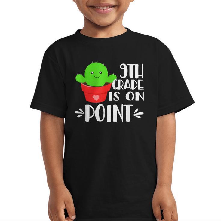 9th Grade Is On Point Cactus Back To School Graphic Kid T-Shirt