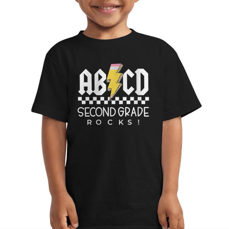 ABCD Second Grade Rocks First Day Of School Back To School Graphic Kid T-Shirt