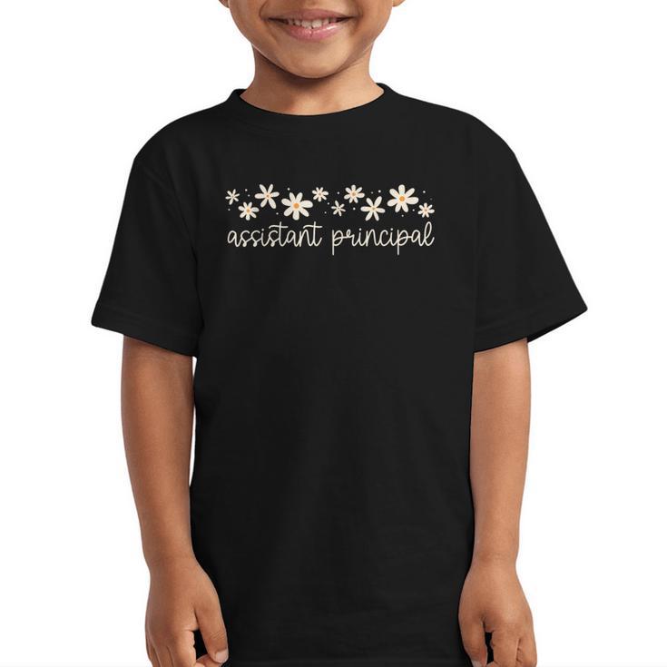 Assistant Principal Appreciation Flower Daisy Back To School Graphic Kid T-Shirt