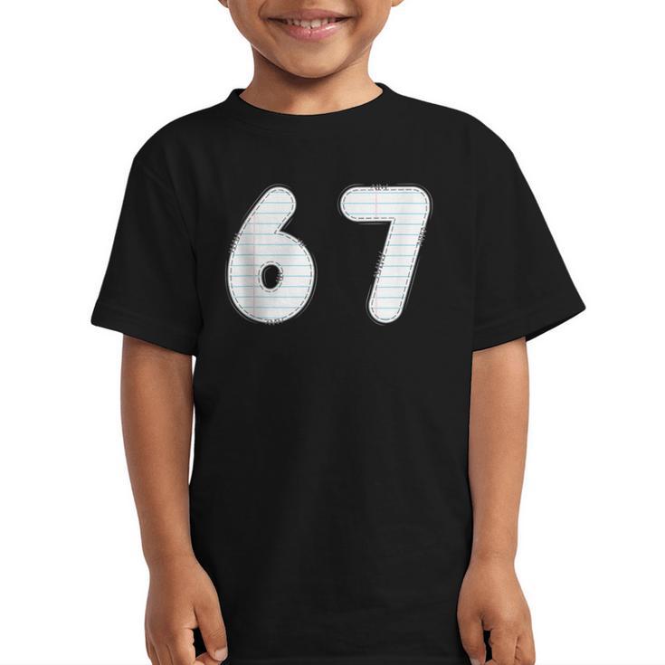 Back To School 67 Notebook Number For Class Year Graphic Kid T-Shirt
