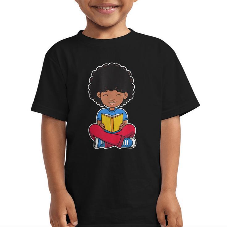 Back To School Afro African American Boy Student Graphic Kid T-Shirt