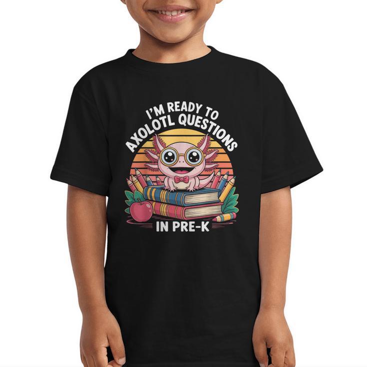 Back To School Axolotl Design For Pre-K Students Graphic Kid T-Shirt