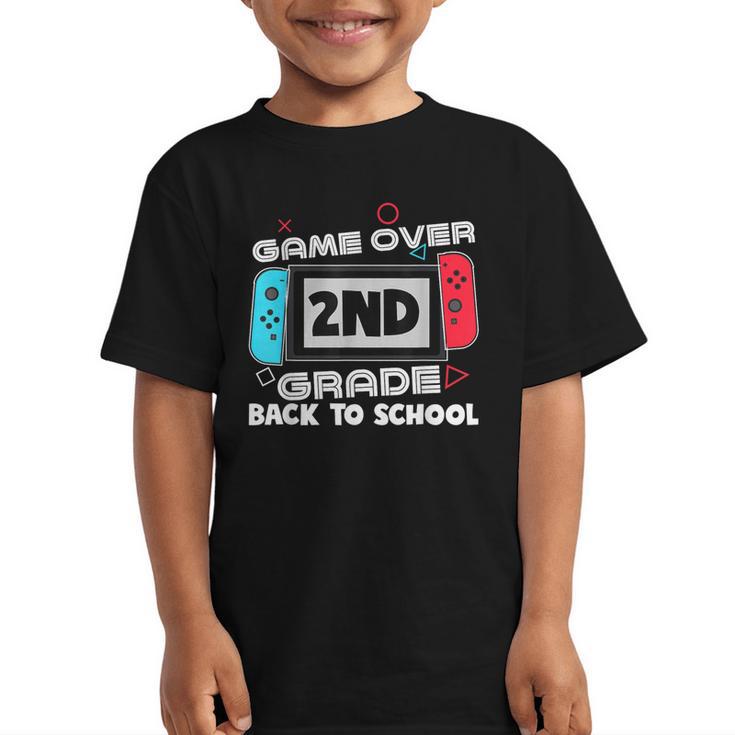 Back To School Game Over 2nd Grade Gamer Kids Boys Graphic Kid T-Shirt