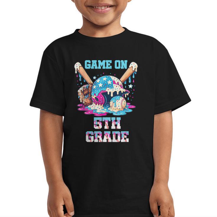 Back To School Game On Fifth Grade Baseball First Day Boys Graphic Kid T-Shirt