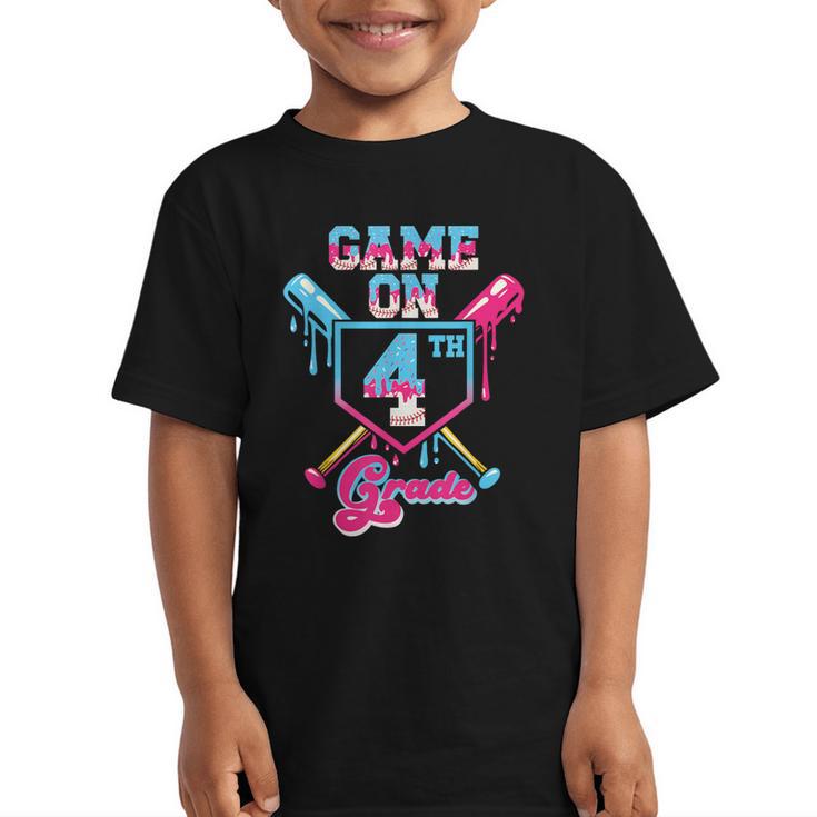 Back To School Game On Fourth Grade Baseball First Day Boys Graphic Kid T-Shirt