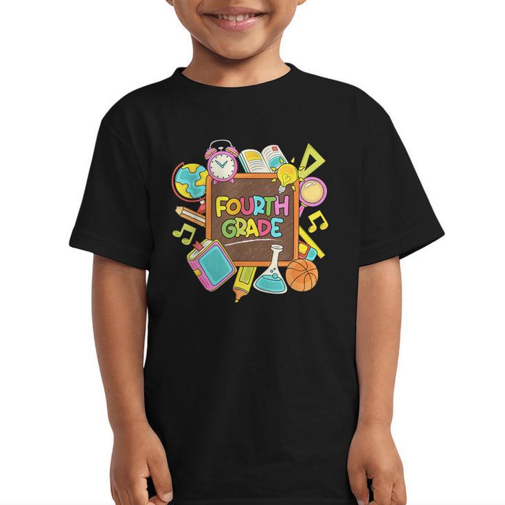 Back To School Hello Fourth Grade Team 4th Grade Boys Girls Graphic Kid T-Shirt