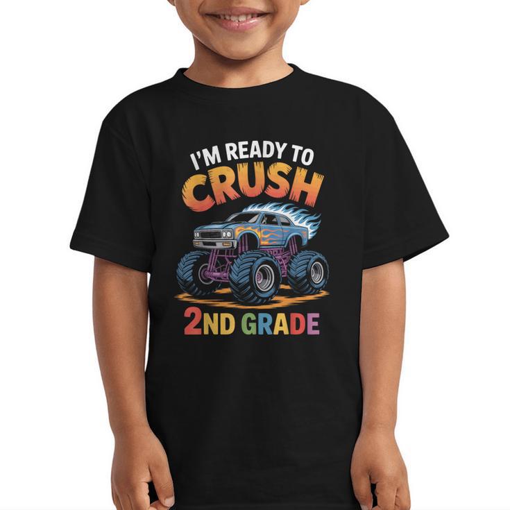 Back To School I'm Ready To Crush 2nd Grade Graphic Kid T-Shirt