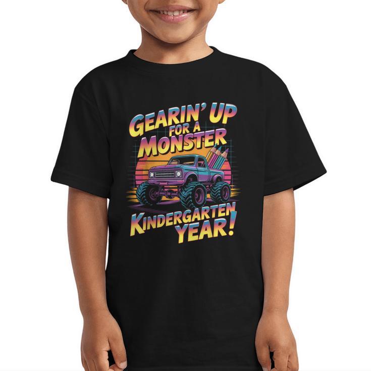 Back To School Kindergarten Monster Truck First Day Boys Graphic Kid T-Shirt