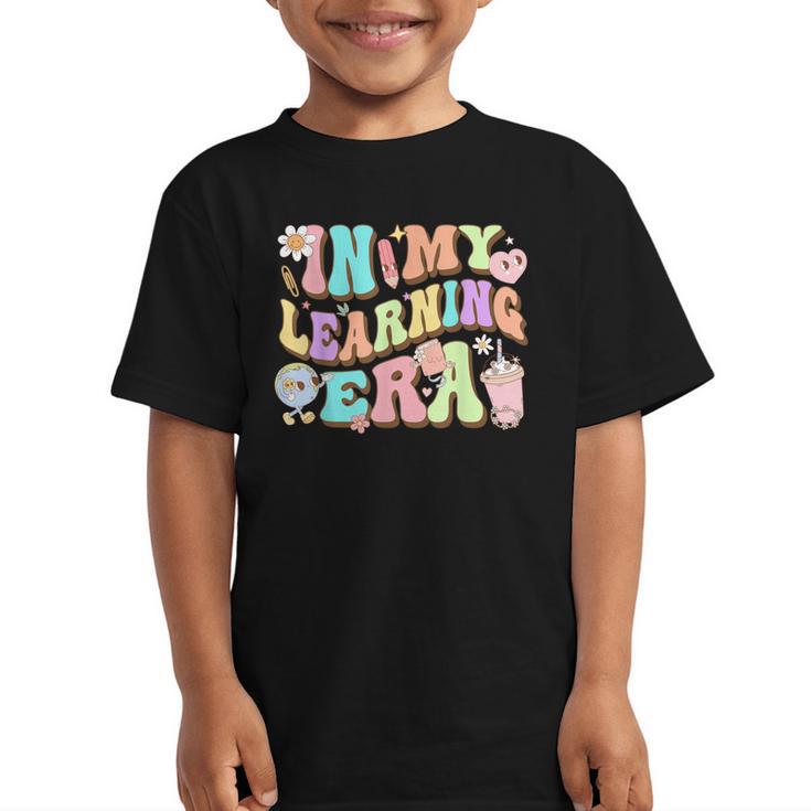 Back To School In My Learning Era Student Pre-K Kindergarten Graphic Kid T-Shirt