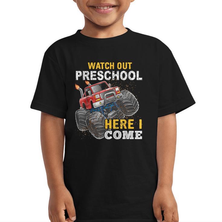 Back To School Preschool Here I Come For Boy Kids Truck Graphic Kid T-Shirt