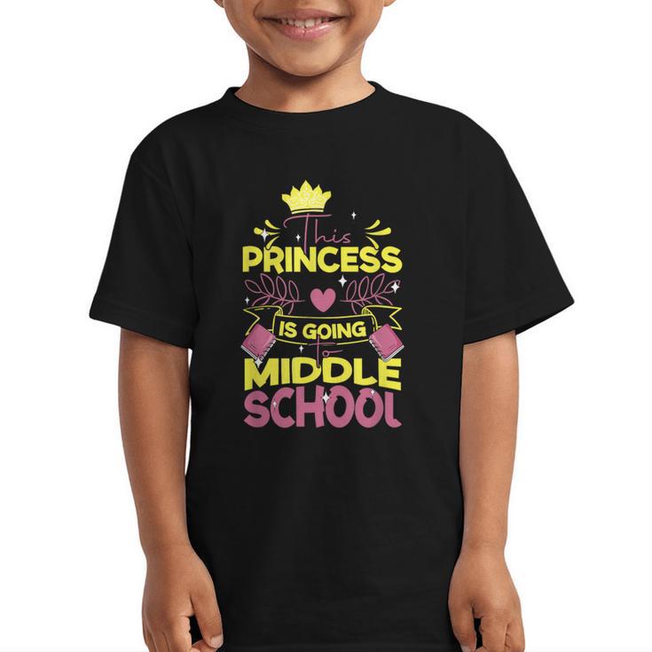 Back To School This Princess Is Going To Middle School Graphic Kid T-Shirt