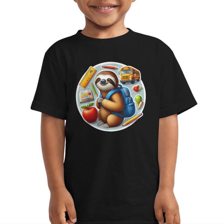 Back To School Sloth Boys Girls Student Kids Lover Child New Graphic Kid T-Shirt