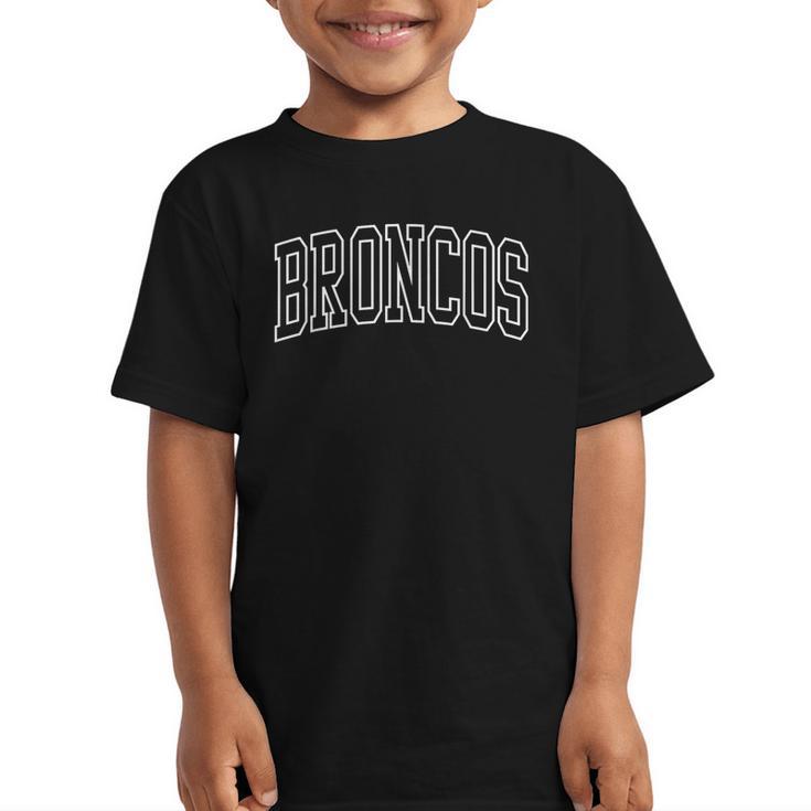 Broncos High School Spirit Fan Team Back To School Graphic Kid T-Shirt