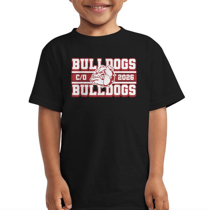 Bulldogs Class Of 2026 Back To School Senior Spirit M Graphic Kid T-Shirt