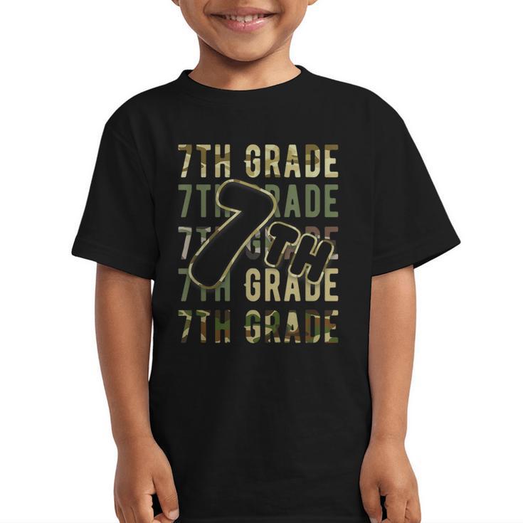 Camo Team Squad 7th Grade Back To School Kids Boys Graphic Kid T-Shirt Camo Team Squad 7th Grade Back To School Kids Boys Graphic Kid T-Shirt