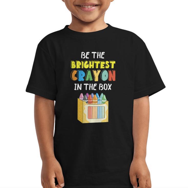 Crayon Be The Brightest Students Crayons Back To School Graphic Kid T-Shirt