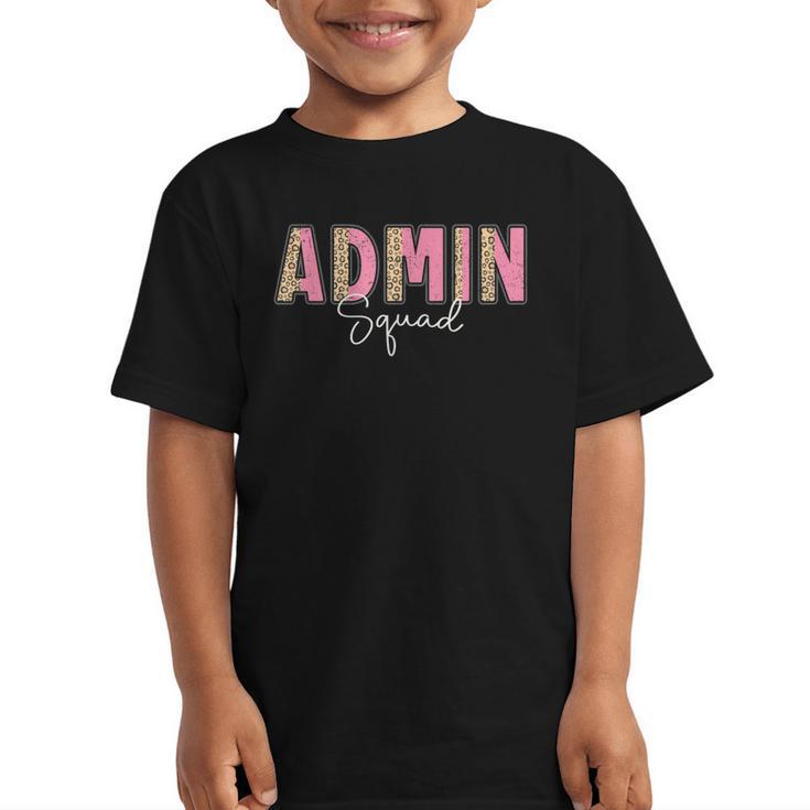 Cute Admin Squad Crew Team Back To School Administration Graphic Kid T-Shirt