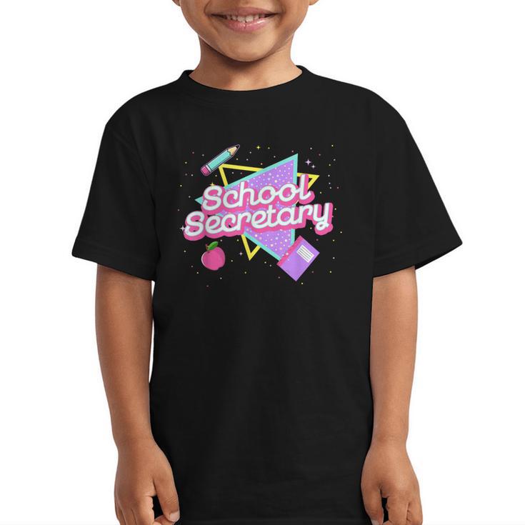Cute School Secretary Shirt 80's 90's Back To School Graphic Kid T-Shirt