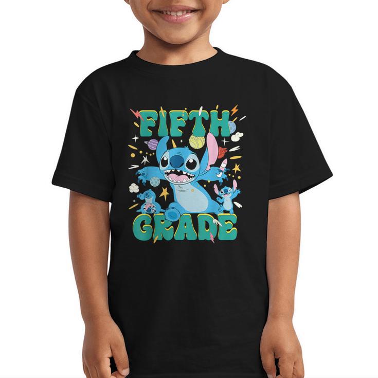 Disney Stitch Fifth Grade Back To School 1st Day Of School Graphic Kid T-Shirt