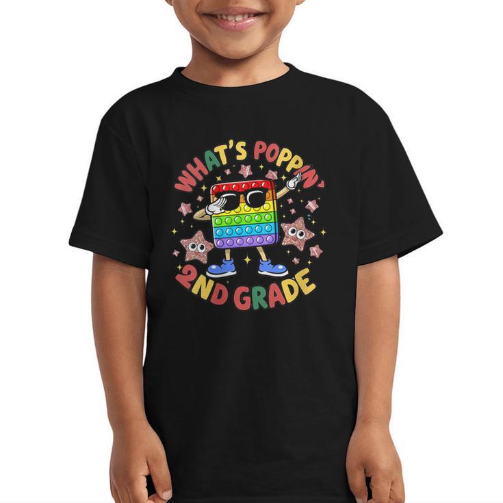 Fidget Toy What's Poppin 2nd Grade Back To School 2024 Graphic Kid T-Shirt