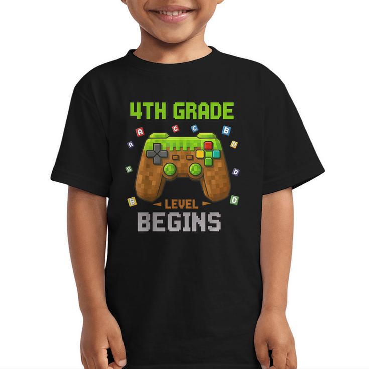 First Day Of 4th Grade Level Begins Back To School Boy Graphic Kid T-Shirt