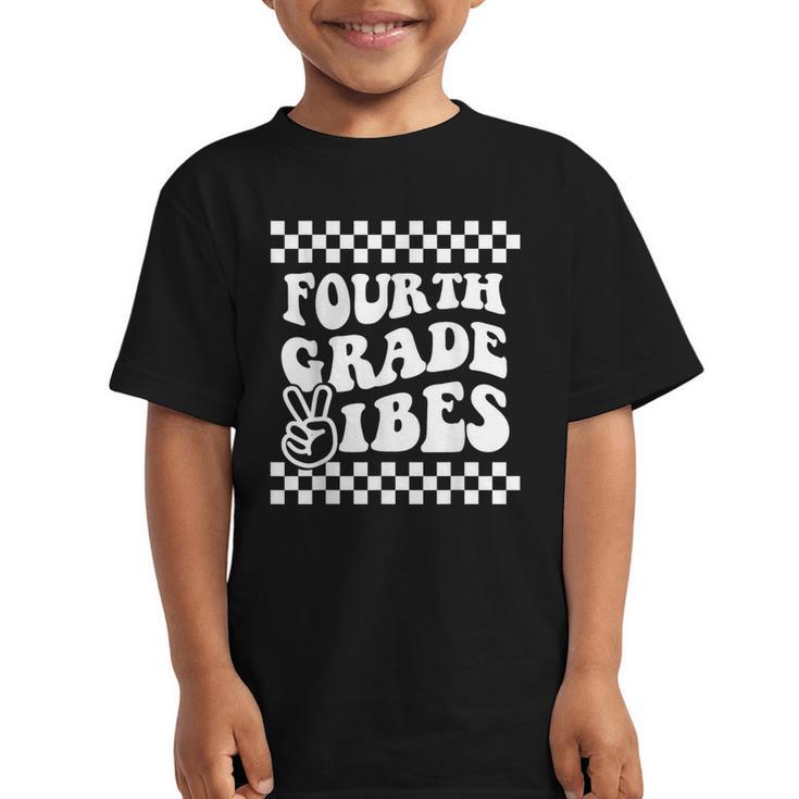 First Day Of Fourth Grade Vibes Girls Back To School Boys Graphic Kid T-Shirt